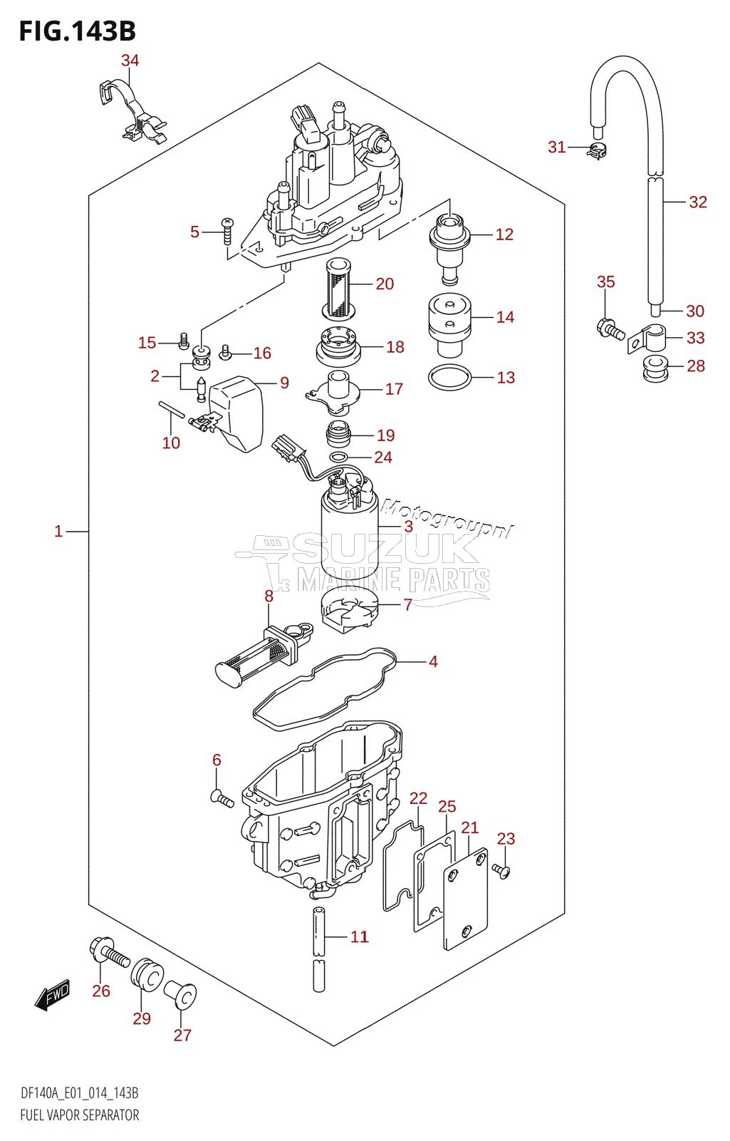 FUEL VAPOR SEPARATOR (DF100AT:E40)