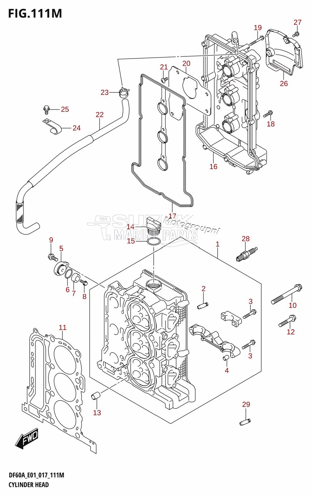 CYLINDER HEAD (DF60ATH:E40)