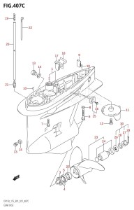 DF150Z From 15002Z-210001 (E01 E40)  2012 drawing GEAR CASE (DF150Z:E01)