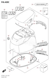 DF140AZ From 14003Z-610001 (E03)  2016 drawing ENGINE COVER (DF115AT:E40)