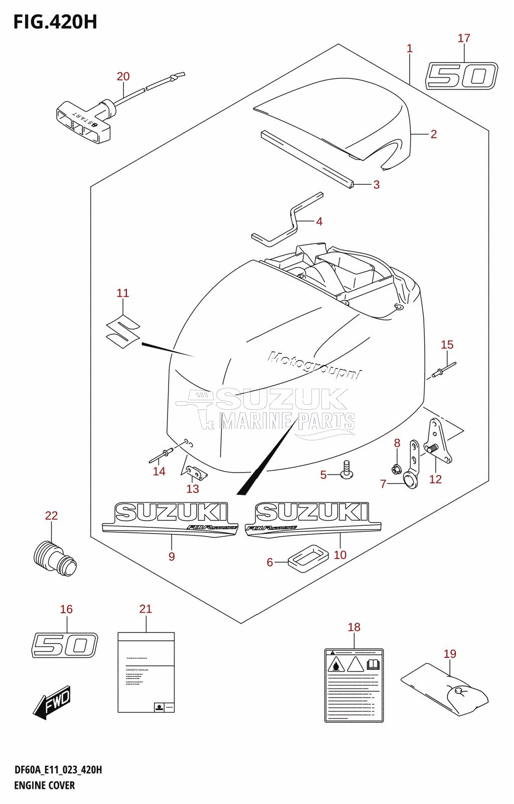 ENGINE COVER ((DF50A,DF50ATH,DF50AVTH):E01:020)