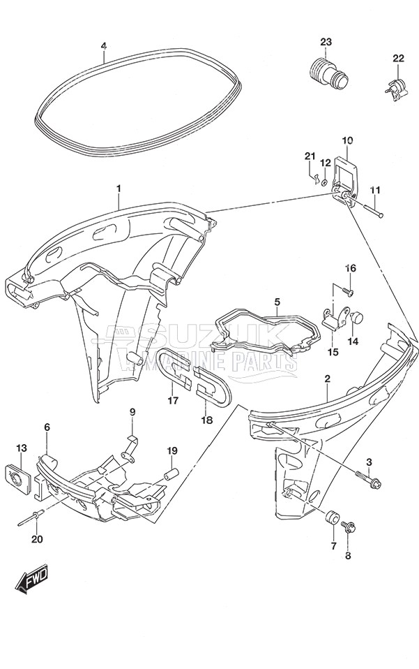 Side Cover - Tiller Handle w/Power Tilt