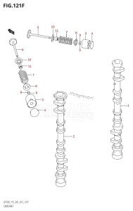 DF100 From 10002F-210001 (E01 E40)  2012 drawing CAMSHAFT (DF115Z:E40)