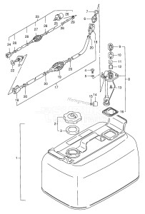 DT115 From 11502-971001 ()  1999 drawing FUEL TANK (DT115:~231152 /​ DT140:~231136)