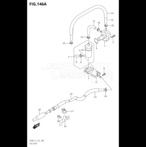 10004F-340001 (2023) 100hp E01 E40-Gen. Export 1 - Costa Rica (DF100BT) DF100B drawing FUEL PUMP (SEE NOTE)