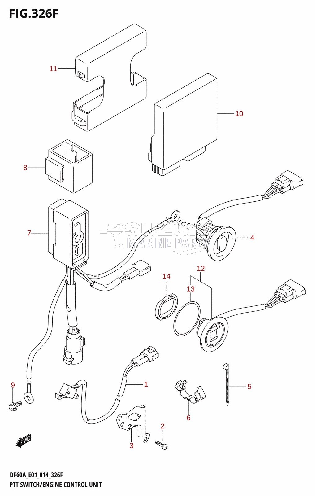 PTT SWITCH /​ ENGINE CONTROL UNIT (DF50ATH:E01)