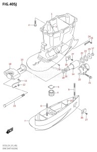 DF200 From 20002F-510001 (E01 E40)  2005 drawing DRIVE SHAFT HOUSING (DF250T:E01:(X-TRANSOM,XX-TRANSOM))