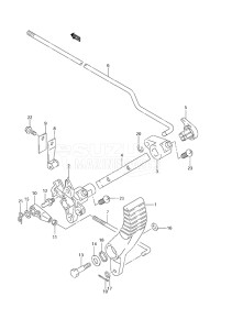 Outboard DF 25 drawing Clutch Non-Remote Control