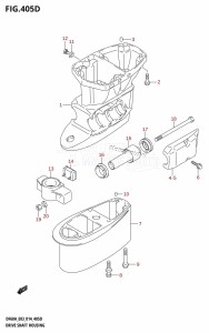 DF40A From 04003F-410001 (E03)  2014 drawing DRIVE SHAFT HOUSING (DF50AVT)