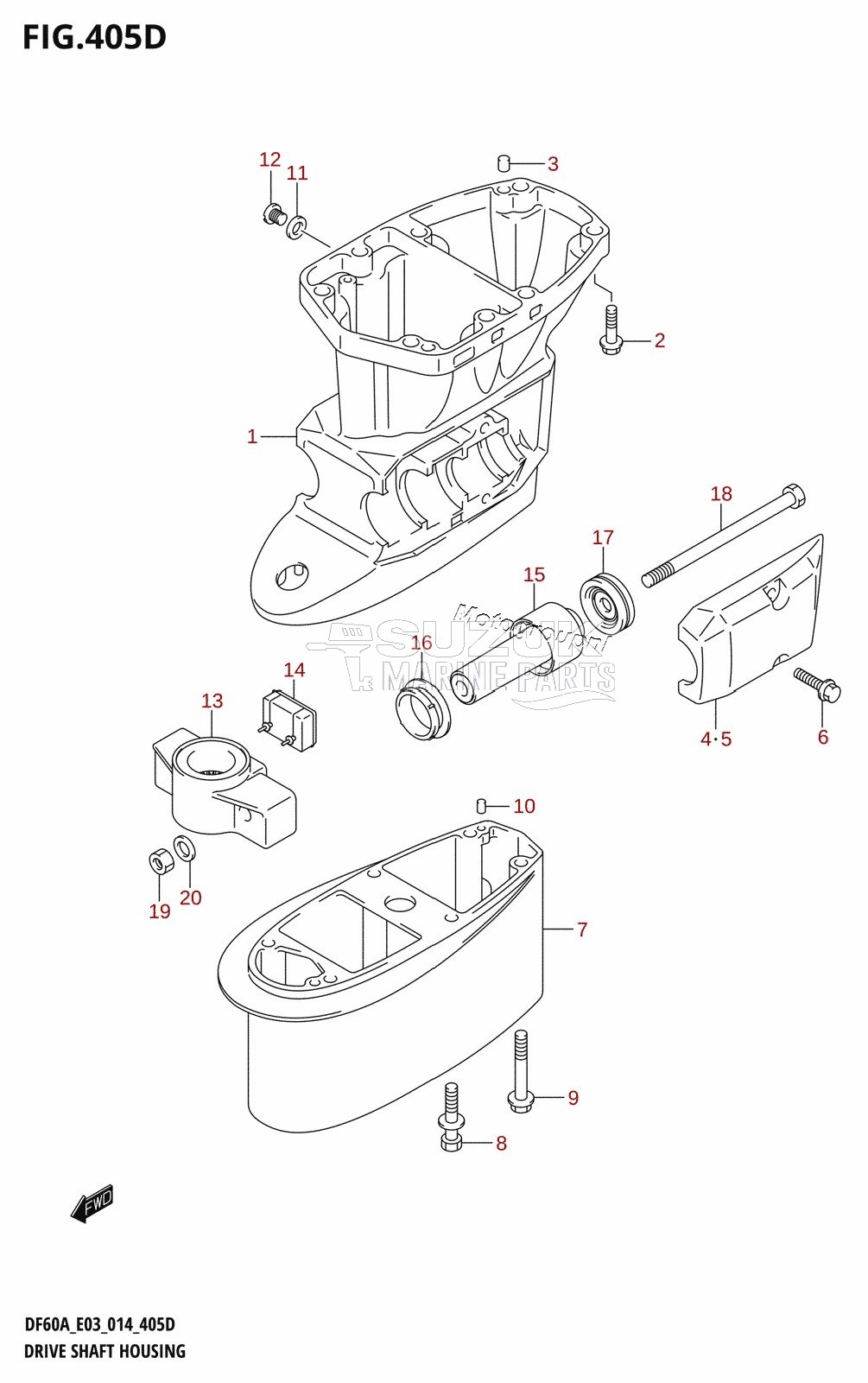 DRIVE SHAFT HOUSING (DF50AVT)