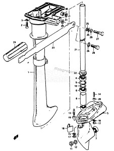 DT4 From d-10001 ()  1983 drawing DRIVE SHAFT HOUSING - GEAR CASE