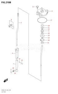 05003F-040001 (2020) 50hp E01-Gen. Export 1 (DF50A  DF50ATH) DF50A drawing SHIFT ROD (DF60AVT,DF60AVTH)