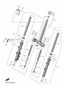 ESS025 drawing FRONT FORK