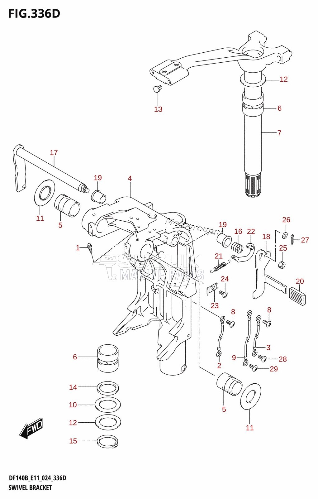 SWIVEL BRACKET (DF115BT,DF115BZ,DF100C)