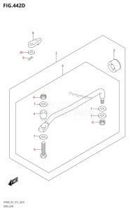 DF90A From 09003F-510001 (E03)  2015 drawing DRAG LINK (DF70ATH:E40)