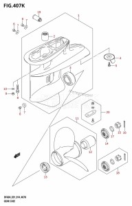 DF40A From 04003F-410001 (E01)  2014 drawing GEAR CASE (DF60AQH:E40)