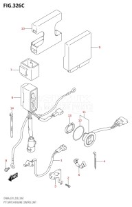 04003F-040001 (2020) 40hp E01-Gen. Export 1 (DF40A  DF40AQH  DF40ATH) DF40A drawing PTT SWITCH / ENGINE CONTROL UNIT (DF40AST:E34)