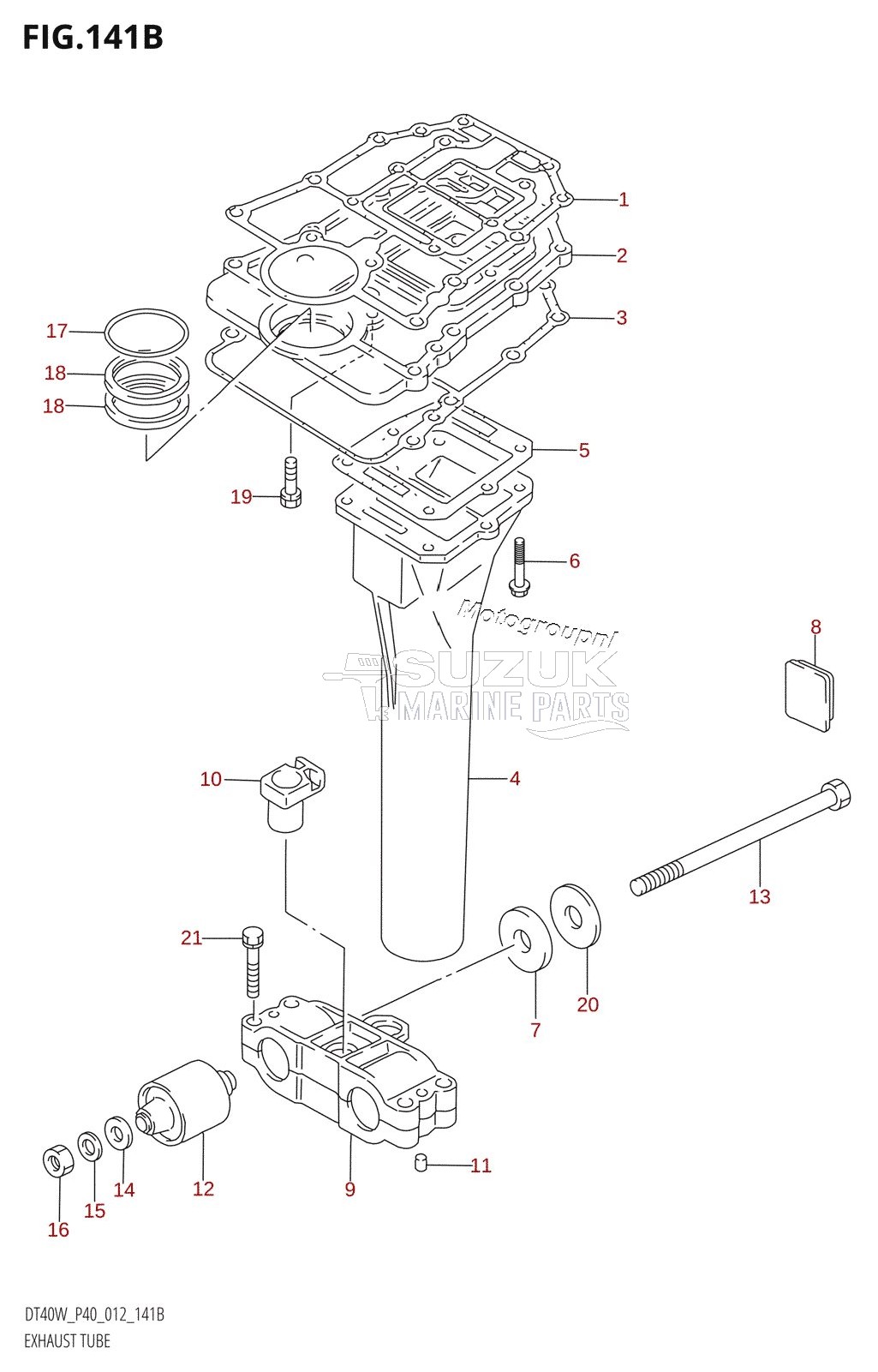 EXHAUST TUBE (DT40W:P90)