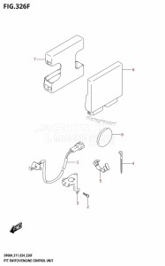 DF50AT From 05003F-440001 (E01 - E11)  2024 drawing PTT SWITCH /​ ENGINE CONTROL UNIT (DF40AQH)