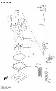 DF50A From 05003F-210001 (E01)  2012 drawing WATER PUMP (DF50A:E01)