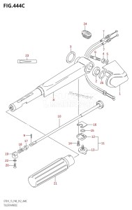 DT9.9 From 00993K-210001 (P36 P40)  2012 drawing TILLER HANDLE (DT9.9K:P36)