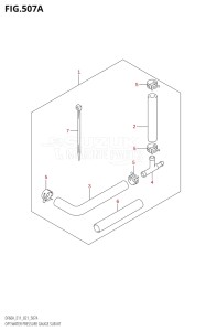 04004F-340001 (2023) 40hp E34-Italy (DF40AST) DF40A drawing OPT:WATER PRESSURE GAUGE SUB KIT