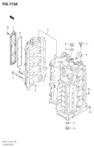 DF115T From 11501F-151001 (E03)  2001 drawing CYLINDER BLOCK