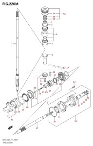 DF175Z From 17502Z-410001 (E01 E40)  2014 drawing TRANSMISSION (DF175TG:E40)