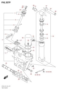 DF250 From 25003F-610001 (E01 E40)  2016 drawing TRIM CYLINDER (DF225T:E40)