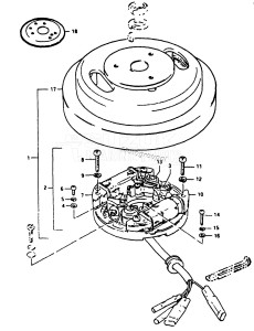 DT9.9Y From D-10001 ()  1983 drawing MAGNETO (MODEL D E13, MODEL F E13)