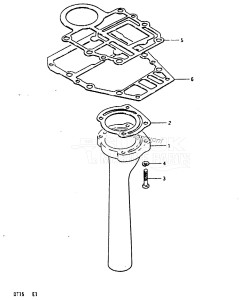 DT15 From 01501-613086 ()  1986 drawing EXHAUST TUBE