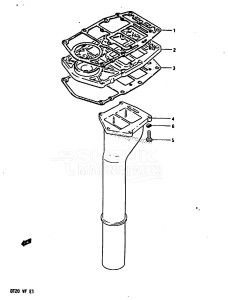 DT25 From 02501K-231001 ()  1995 drawing EXHAUST TUBE