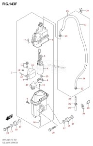 DF175ZG From 17502Z-510001 (E01 E40)  2015 drawing FUEL VAPOR SEPARATOR (DF150Z:E40)