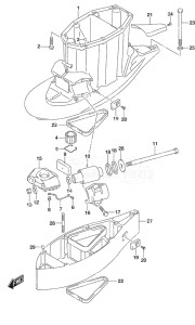 Outboard DF 350A drawing Drive Shaft Housing w/Transom (XX)