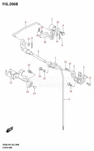 DF9.9B From 00995F-240001 (E01 P01   -)  2022 drawing CLUTCH ROD (DF9.9BR,DF9.9BT,DF15AR,DF15AT,DF20AR,DF20AT)