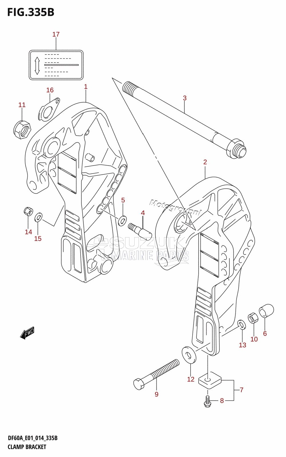 CLAMP BRACKET (DF40AQH:E01)