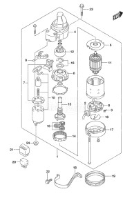 Outboard DF 9.9B drawing Starting Motor