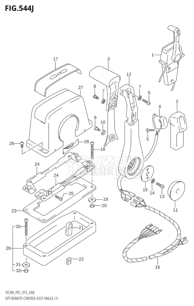 OPT:REMOTE CONTROL ASSY SINGLE (1) (DF20AT:P01)