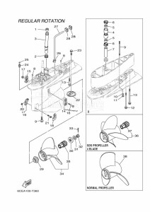 F250DETX drawing PROPELLER-HOUSING-AND-TRANSMISSION-2