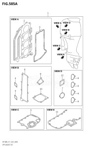 14005Z-340001 (2023) 140hp E11 E40-Gen. Export 1-and 2 (DF140BZ) DF140BZ drawing OPT:GASKET SET