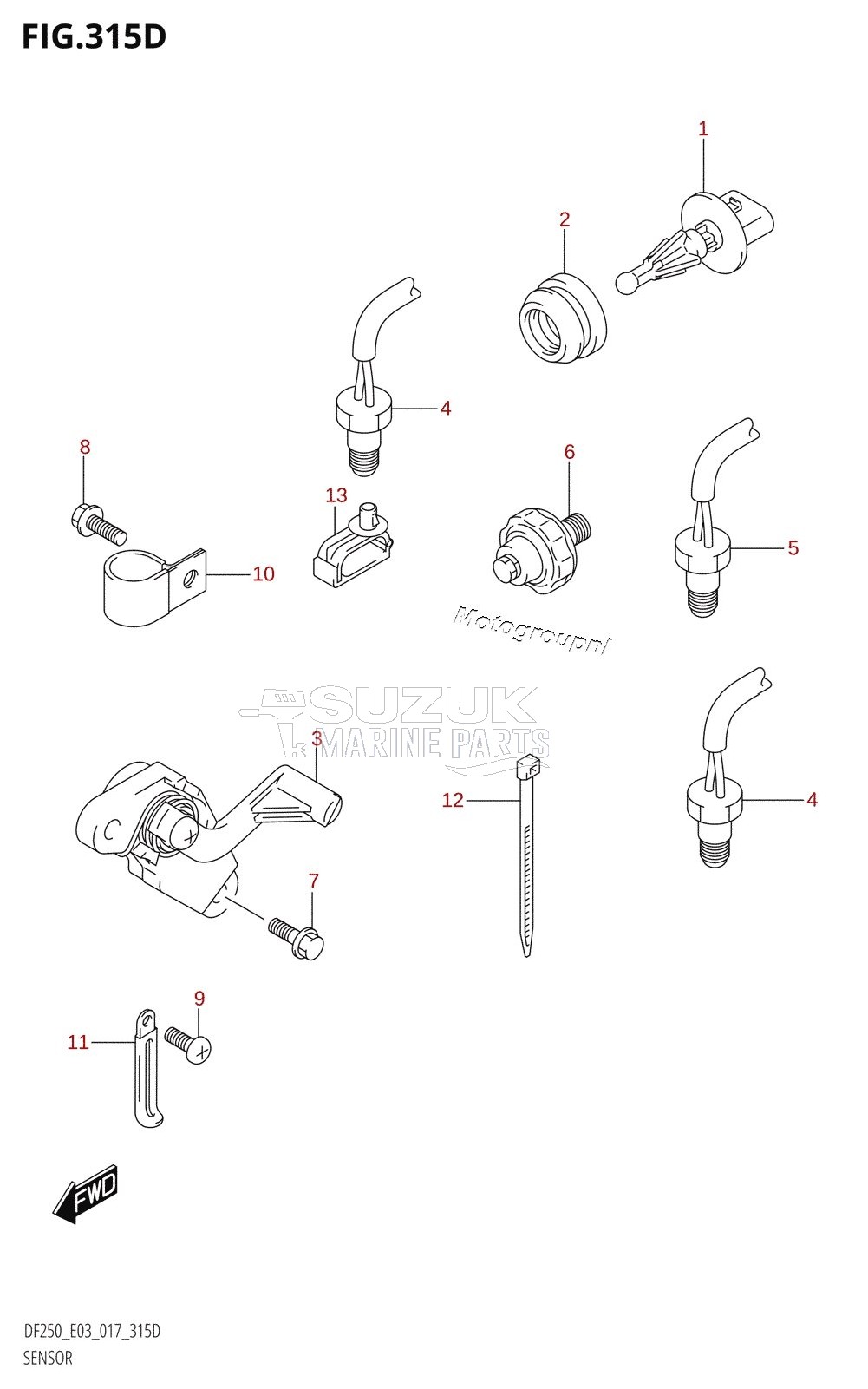 SENSOR (DF225Z:E03)