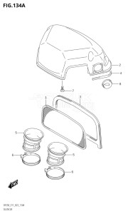 25003Z-140001 (2021) 250hp E11 E40-Gen. Export 1-and 2 (DF250Z) DF250Z drawing SILENCER