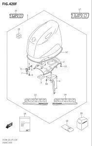 15003F-910001 (2019) 150hp E03-USA (DF150AT) DF150A drawing ENGINE COVER (DF150AZ)