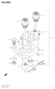 09001F-251001 (2002) 90hp E03-USA (DF90TK2) DF90 drawing OPT:TRIM SWITCH (K1,K2,K3,K4)