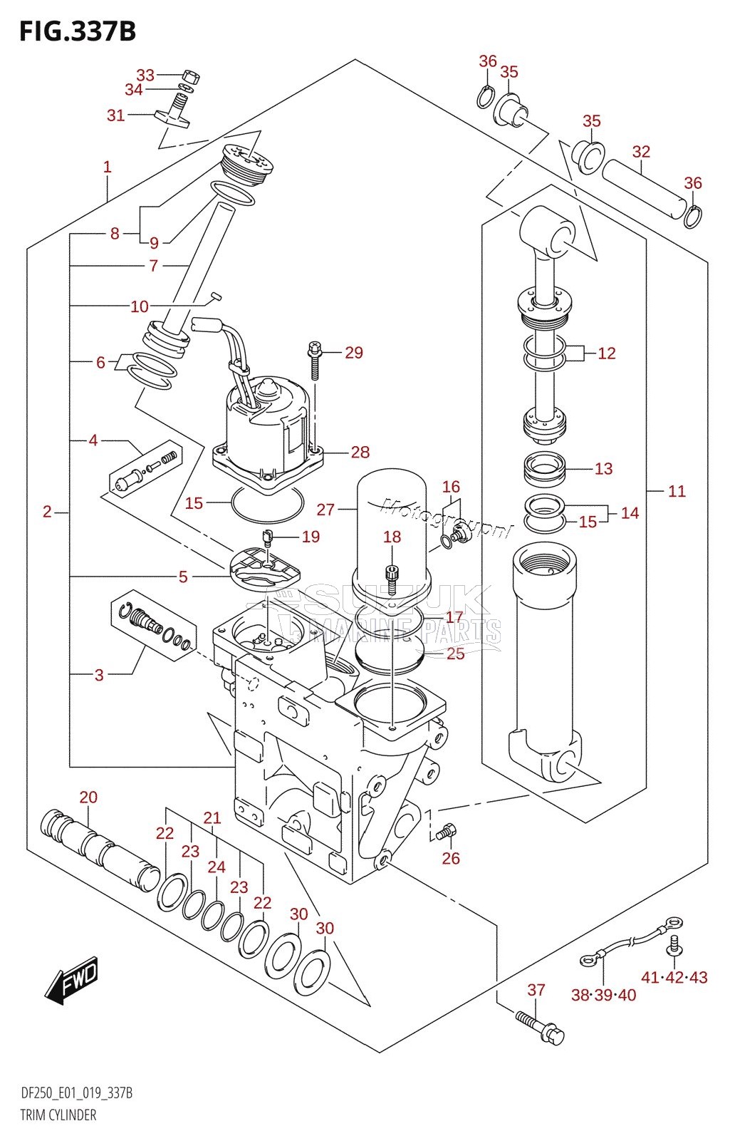 TRIM CYLINDER (X-TRANSOM,XX-TRANSOM)