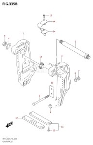 DF175ZG From 17502Z-610001 (E01 E40)  2016 drawing CLAMP BRACKET (DF150T:E40)