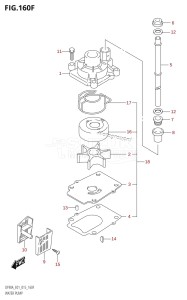 DF80A From 08002F-510001 (E01 E40)  2015 drawing WATER PUMP (DF80A:E40)