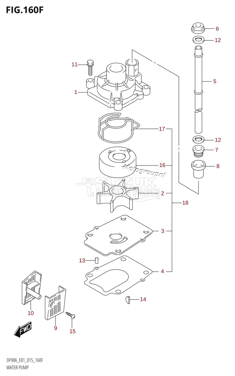 WATER PUMP (DF80A:E40)