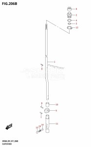 DF50A From 05003F-710001 (E01)  2017 drawing CLUTCH ROD (DF40AQH:E01)