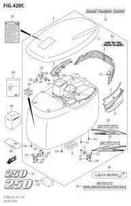 DF300A From 30002P-510001 (E01 E40)  2015 drawing ENGINE COVER (DF250A:E01)